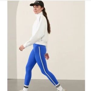 Athleta Forever Fleece 1/2 Zip Crop Sweatshirt